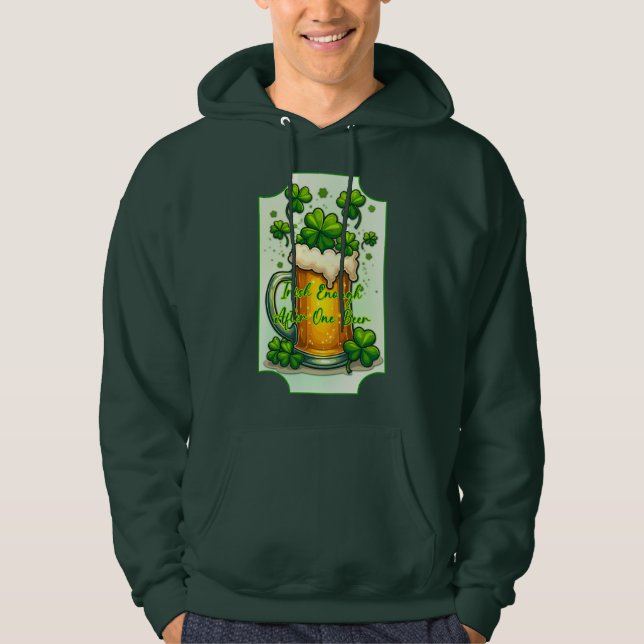 Lucky Beer St Patrick’s Day Shirt –  Moletons Hoodie (Framsida)