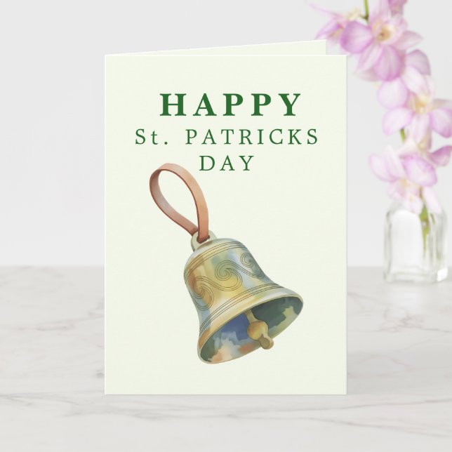 Lucky Bell Celtic St Patricks Day Card Kort (Orkide)