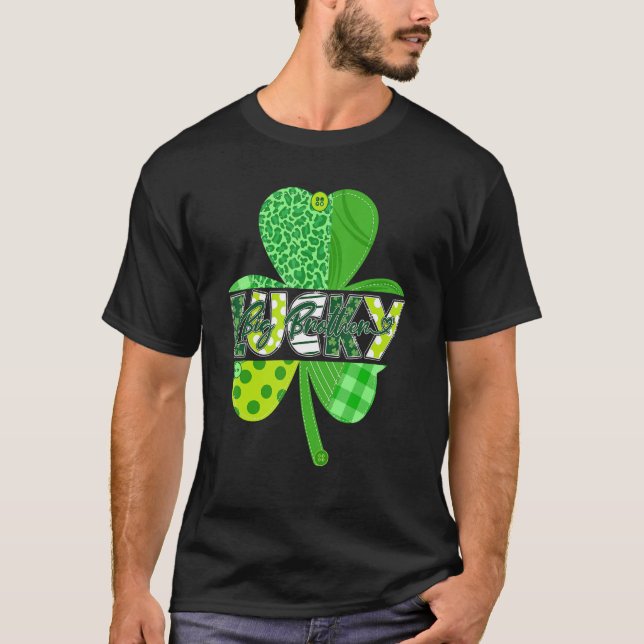 Lucky Big Brother St patricks day Irish Shamrock F T Shirt (Framsida)