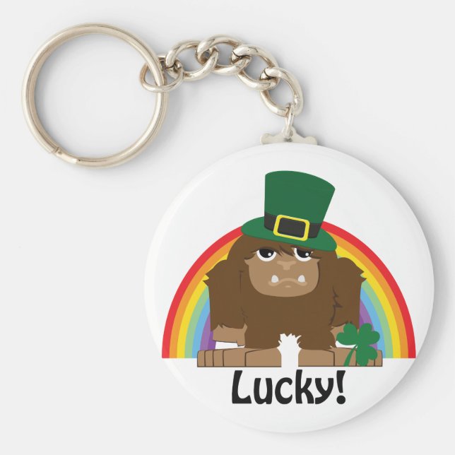 Lucky Bigfoot Leprechaun Nyckelring (Framsidan)