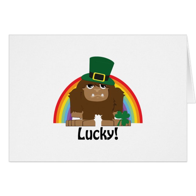 Lucky Bigfoot Leprechaun OBS Kort (Framsidan Horizontal)
