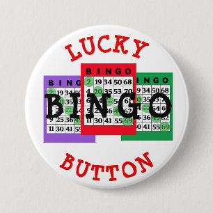 Lucky BINGO Button med Bingo-kort Knapp