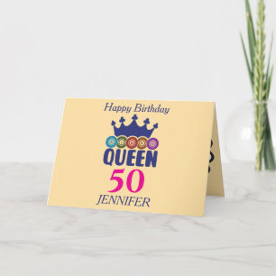 Lucky Bingo Queen Birthday Kort