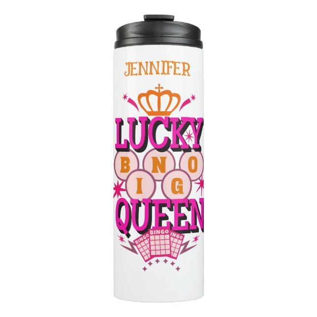 Lucky Bingo Queen /editable namn (Framsida)