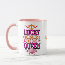 Lucky Bingo Queen /editable namn Mugg