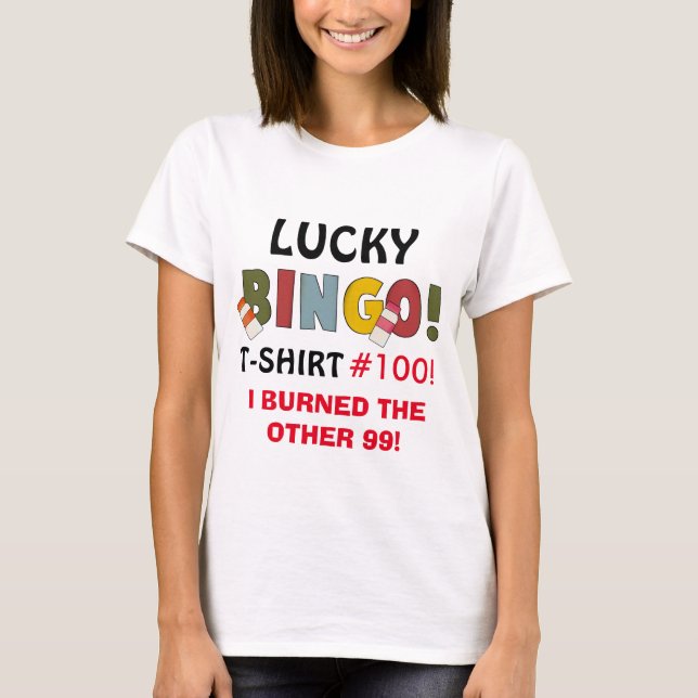 Lucky Bingo t-shirt one Hundred (Framsida)