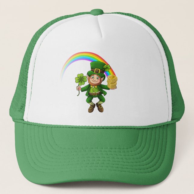 Lucky Bitcoin Rainbow Leprechaun Keps (Framsida)