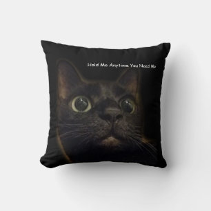 Lucky Black Cat Hug Kudde