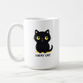 Lucky Black Cat Kaffemugg