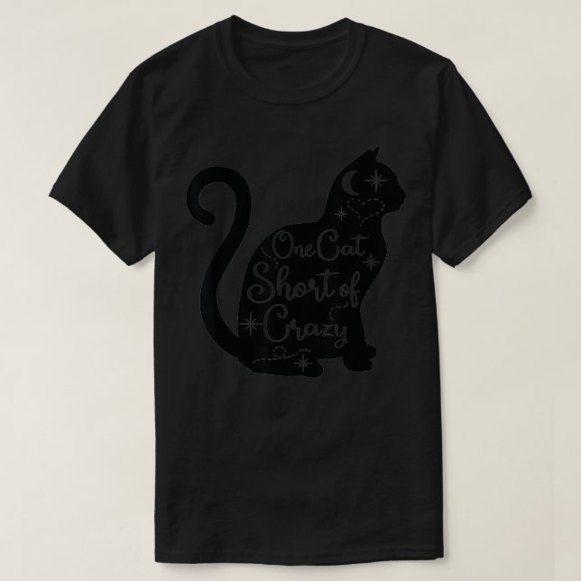 Lucky Black Cat s Cute Crazy Cat Lover Gift T Shirt (Design framsida)
