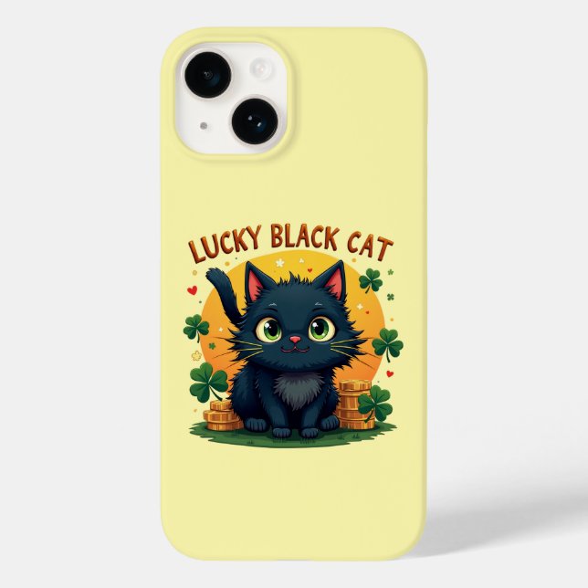 Lucky Black Cat: St. Patrick's Day Klöver & Mynt (Baksida)
