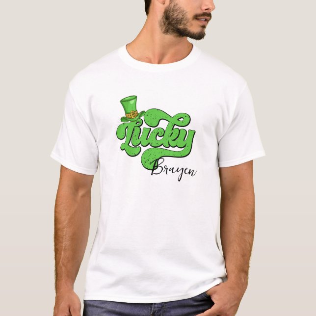 Lucky & Blsed - St. Patrick's Day Shamrock Shirt T Shirt (Framsida)
