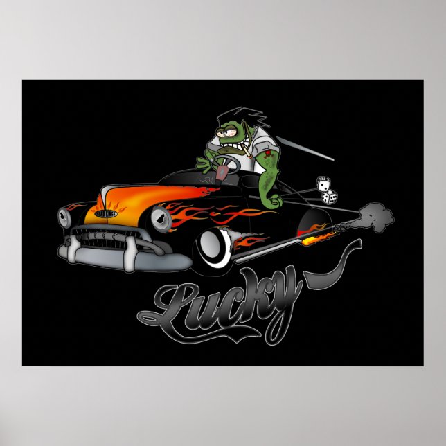 "Lucky" Bly Sled Art Poster (Framsidan)