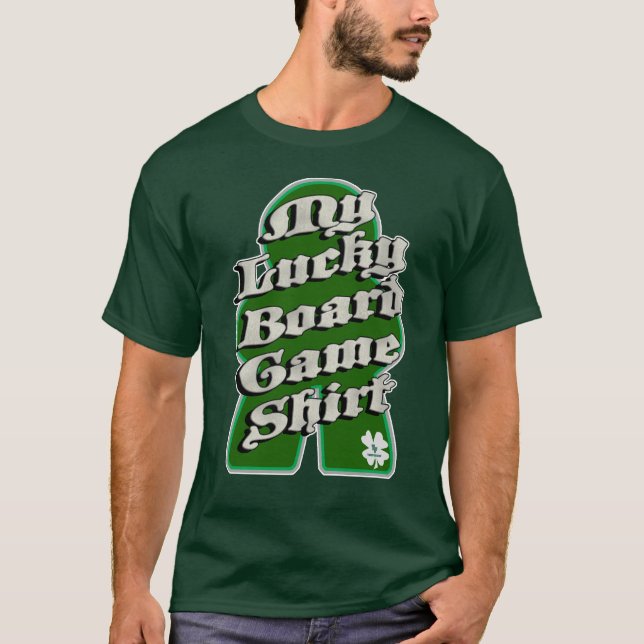 Lucky Boardmatch Roligt Fortunate Gamer Slogan T Shirt (Framsida)
