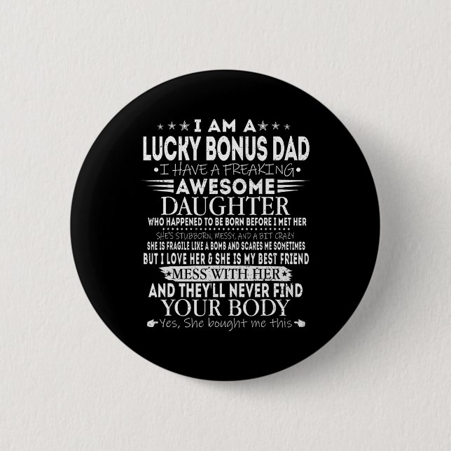 Lucky Bonus Pappa Tee från Fantastisk DDotter Papp Knapp (Framsida)