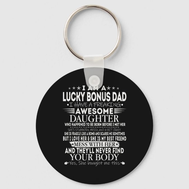 Lucky Bonus Pappa Tee från Fantastisk DDotter Papp Nyckelring (Framsida)