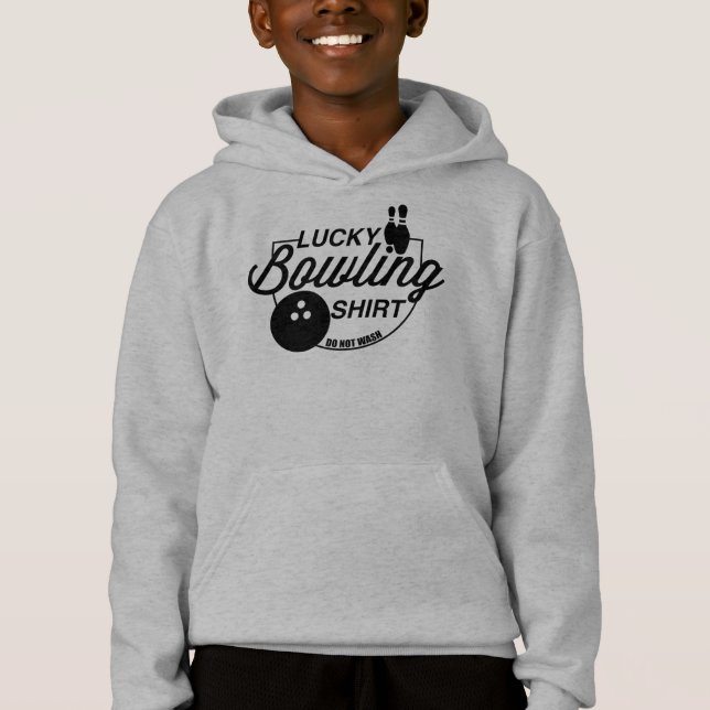 Lucky Bowling Funny för Bowlers T Shirt (Framsida)