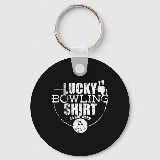 Lucky Bowling Roligt Gift for Bowlers Nyckelring (Framsida)