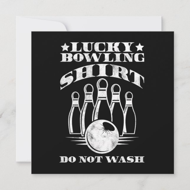 Lucky Bowling Shirt Do Not Wash Bowler Strike Gift Inbjudningar (Framsida)