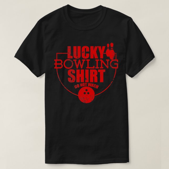 Lucky Bowling Shirt Do Not Wash Funny Quote For Bo T (Design framsida)