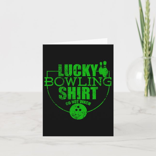Lucky Bowling Shirt Tvättar inte en notering för B Kort (Framsida)