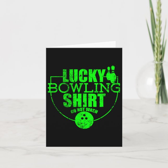 Lucky Bowling Shirt Tvättar inte en notering för B Kort (Framsida)
