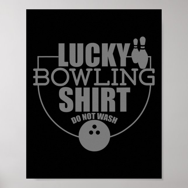 Lucky Bowling Shirt Tvättar inte en notering för B Poster (Framsidan)