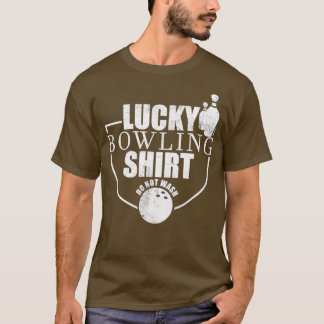 Lucky Bowling Tvättar inte Funny Tenpin T Shirt