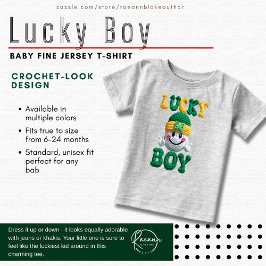 Lucky Boy Crochet-Look Baby Fine Jersey T-Shirt