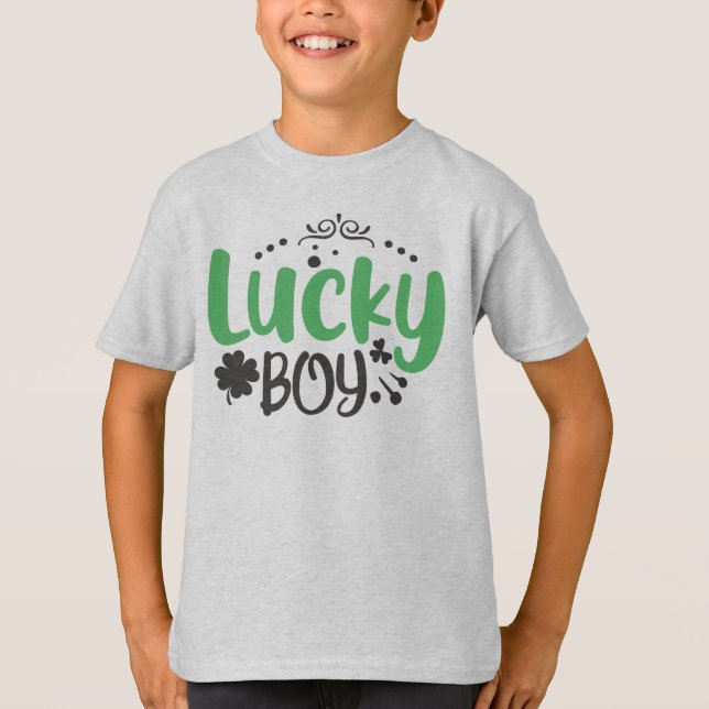 Lucky Boy St Patrick T-Shirt för barn (Framsida)