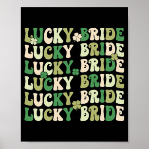 Lucky Bride Groom Matching Par Bröllop St Patr Poster