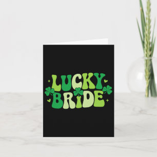 Lucky Bride Groom Par Matching Bröllop St Patr Kort