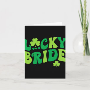 Lucky Bride Groom Par Matching Bröllop St Patr Kort