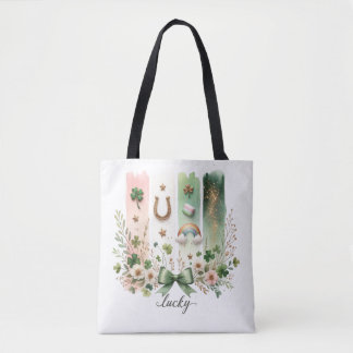 Lucky Brushstroke, St. Patrick's Day Totebag Tygkasse