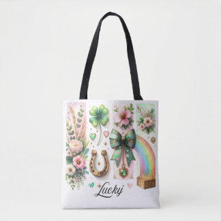 Lucky Brushstroke, St. Patrick's Day Totebag Tygkasse