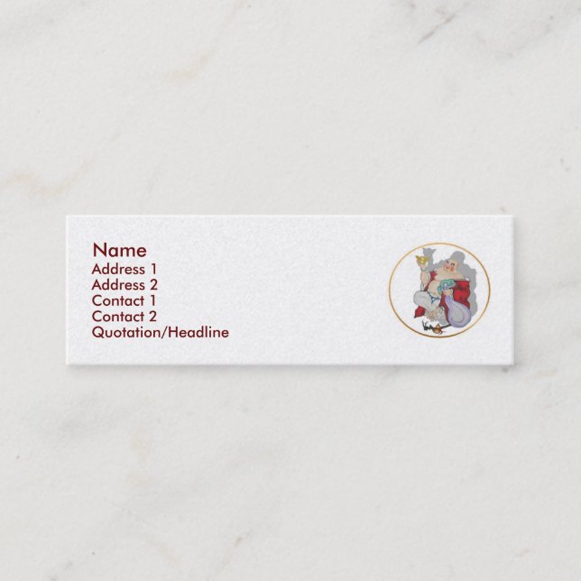 Lucky Buddha Affärskort Mini Visitkort (Framsida)