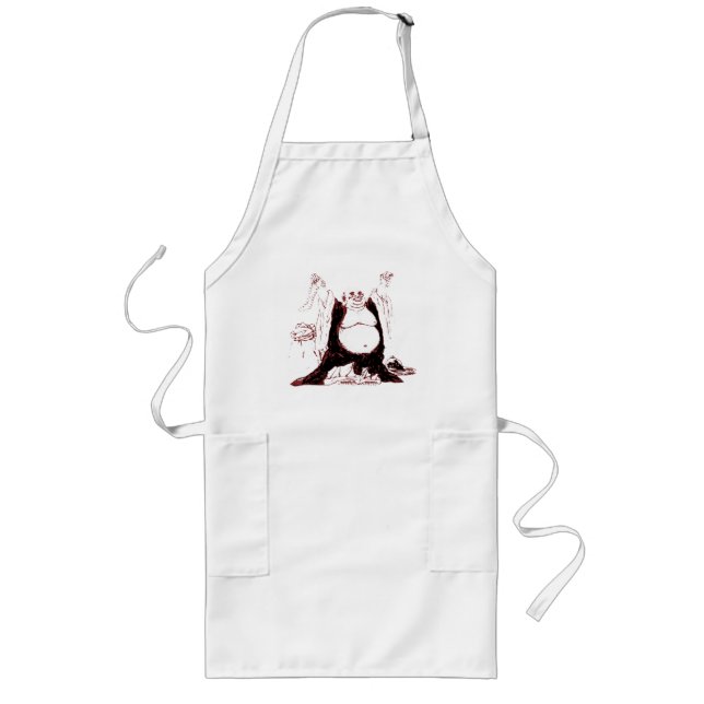 Lucky Buddha Apron Långt Förkläde (Framsidan)
