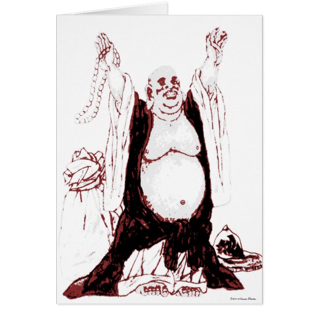 Lucky Buddha Card Hälsningskort (Framsidan)