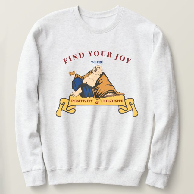 Lucky Buddha Lång Ärmad Tröja (Design framsida)