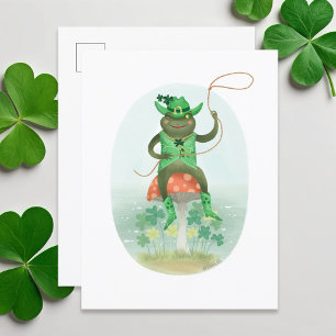 Lucky Bullfrog Cowboy på ett svamprum Vykort