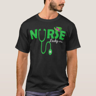 Lucky C Stethoscope Heartslag Nurse St Patricks D T Shirt