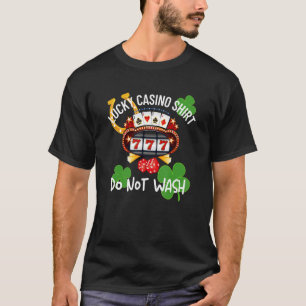 Lucky Casino Shirt Tvättar inte kortplatsen Maskin T