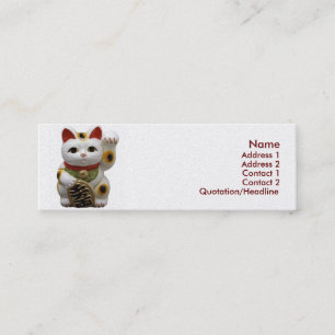 Lucky Cat Affärskort Mini Visitkort