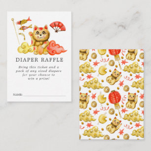 Lucky Cat Babyskor Diaper Raffle Biljett Tilläggskort