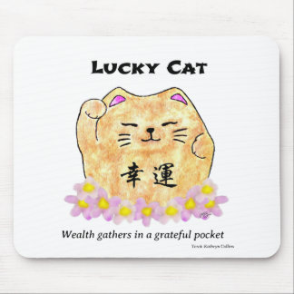 Lucky Cat - förmögenhet samlas i en tacksam ficka Musmatta