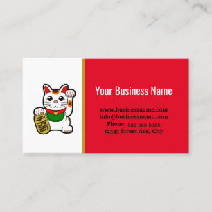 Lucky Cat-handlarns butik Visitkort