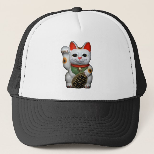 Lucky Cat Hat Truckerkeps (Framsida)