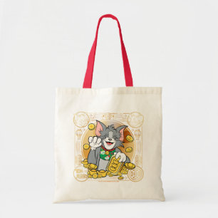Lucky Cat Jerry med Guld Sycees Tygkasse