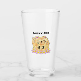 Lucky Cat (Maneki Neko) Glaskopp