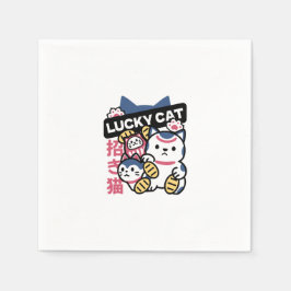 Lucky Cat Maneki Neko – Japanese Fortune Cat  Pappersservett